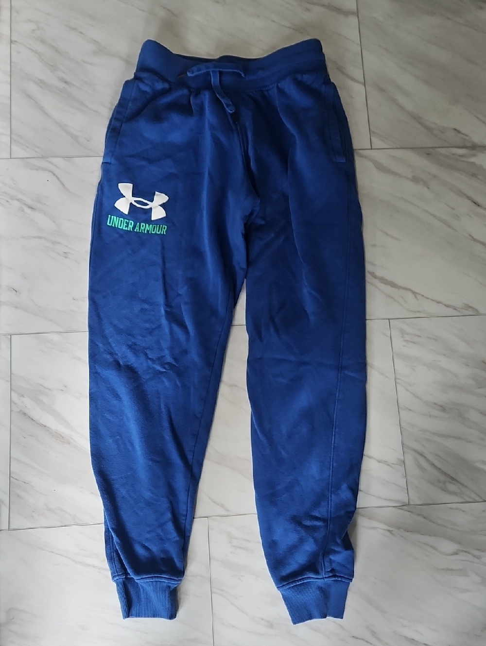 Under Armour Royal Blue Jogger Sweatpants with White Logo